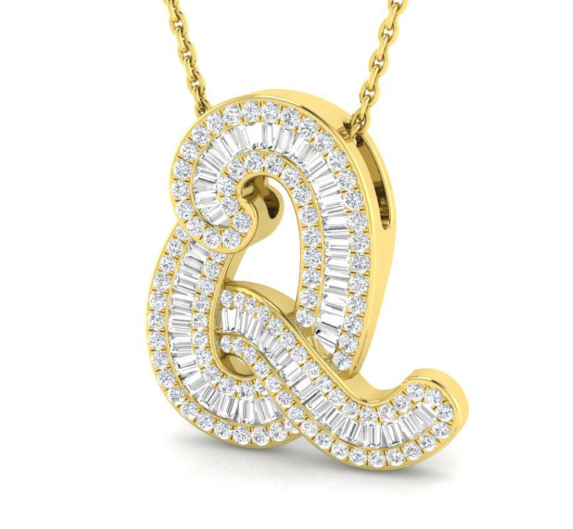 Small Baguette Pendant - YG