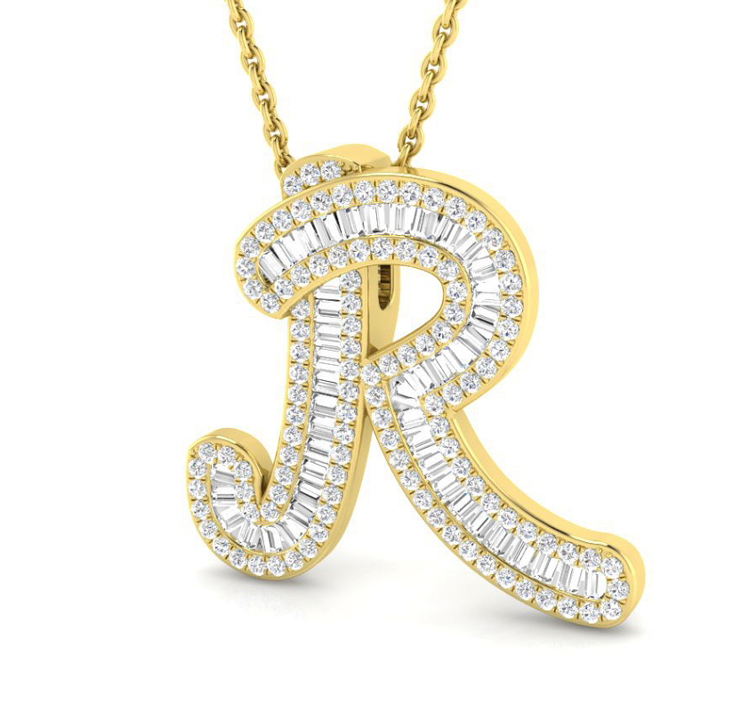 Small Baguette Pendant - YG