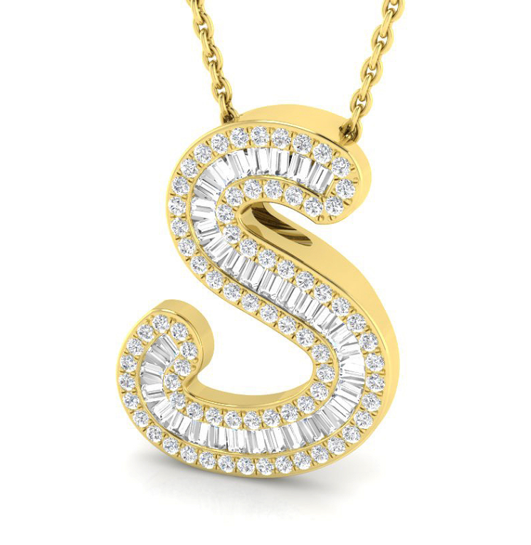 Small Baguette Pendant - YG