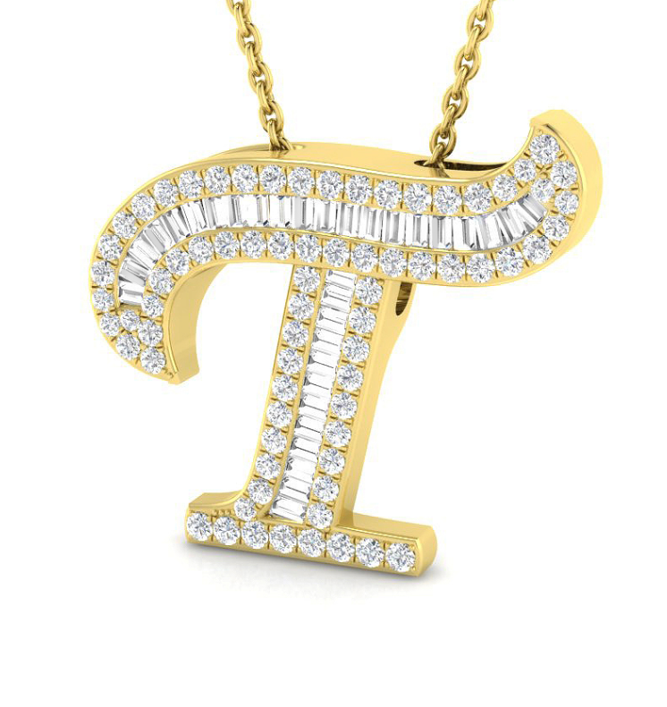Small Baguette Pendant - YG