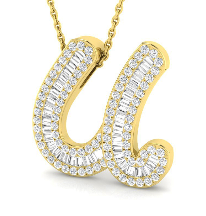 Small Baguette Pendant - YG
