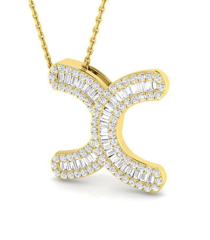 Small Baguette Pendant - YG