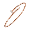 Small Nail Bangle - Diamond Tip - RG