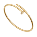 Small Nail Bangle - Diamond Tip - YG