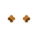 Vintage Clover Earrings - Tiger Eye