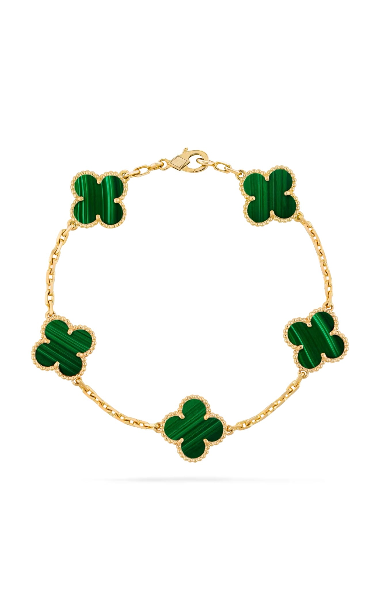 Vintage Clover Bracelet - MALACHITE
