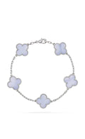 Vintage Clover Bracelet - CHALCEDONY WG
