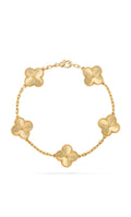 Vintage Clover Bracelet - SOLID YG