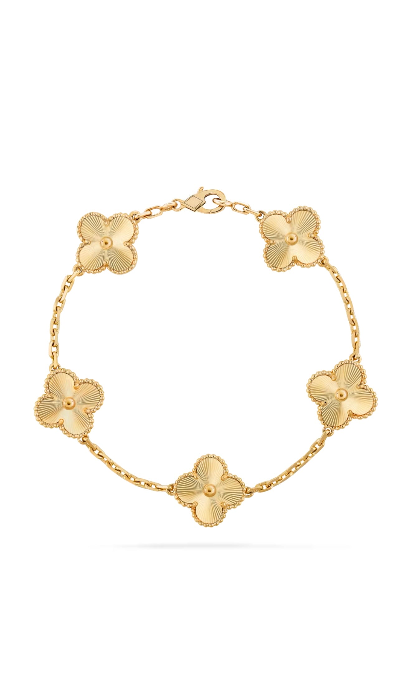 Vintage Clover Bracelet - SOLID YG