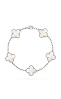 Vintage Clover Bracelet - MOP WG