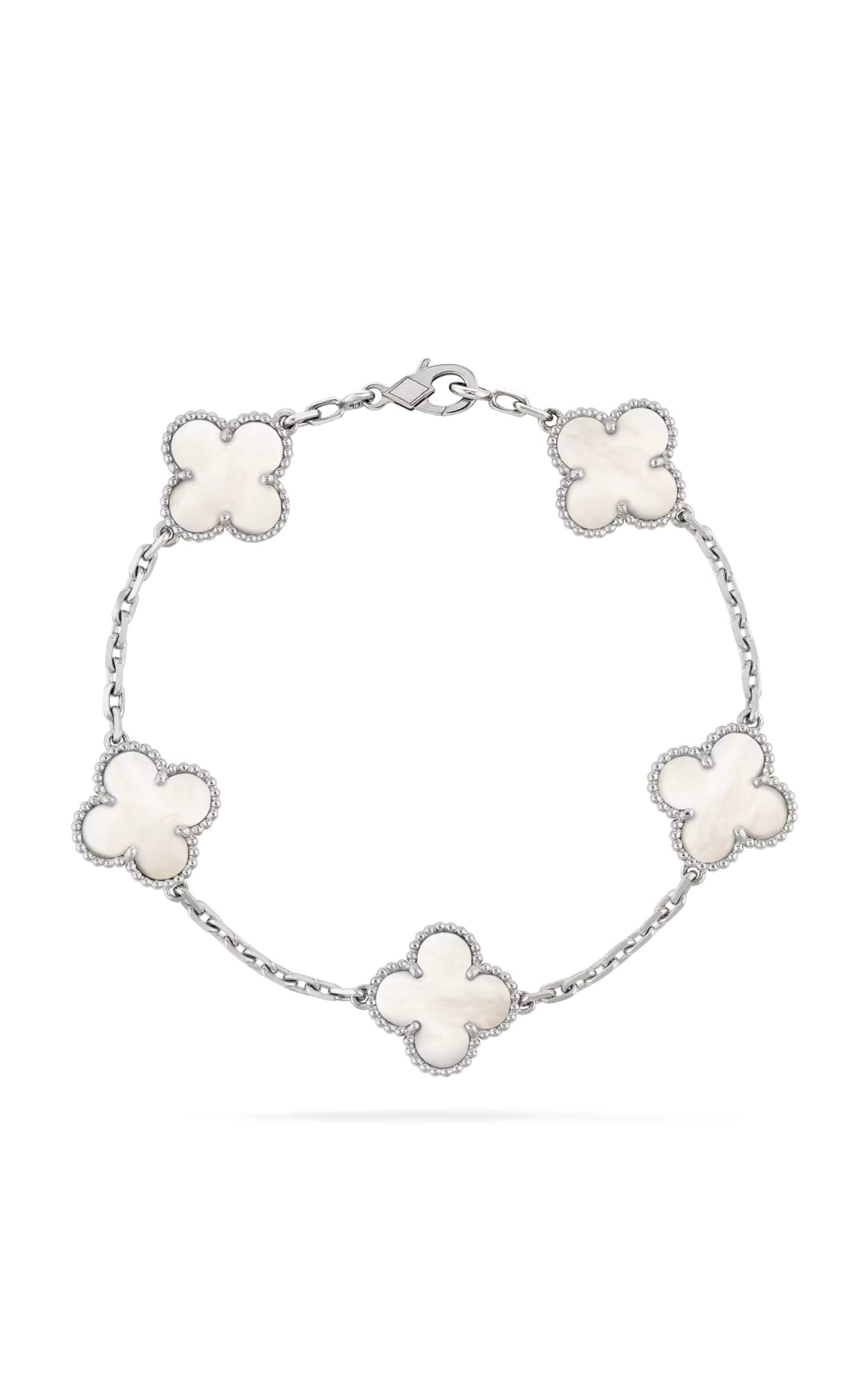 Vintage Clover Bracelet - MOP WG