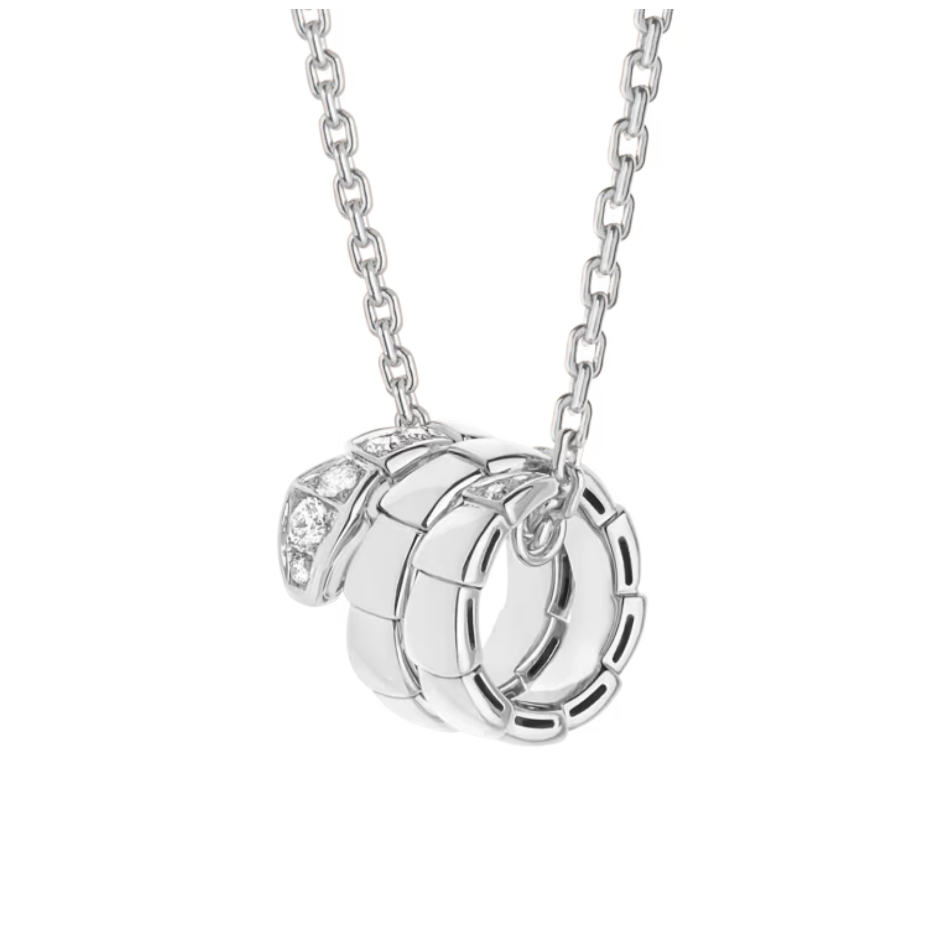Viper Necklace - Diamond Tip - WG