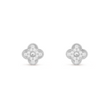 Vintage Clover Earrings - Diamond WG