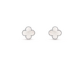 Vintage Clover Earrings - MOP WG