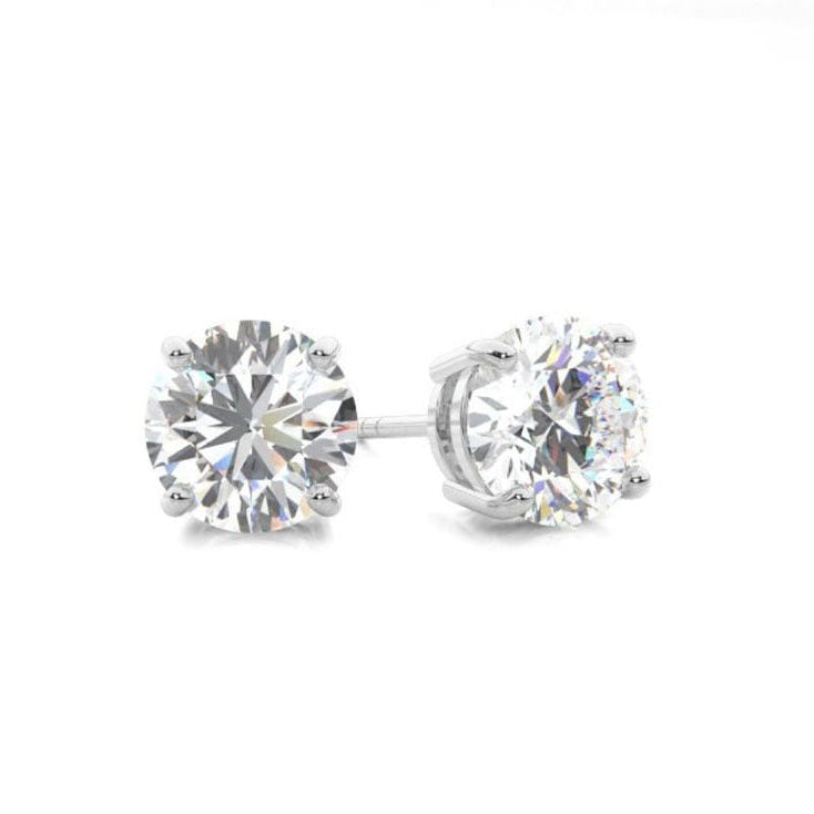 Stud Earrings - WG 2ct